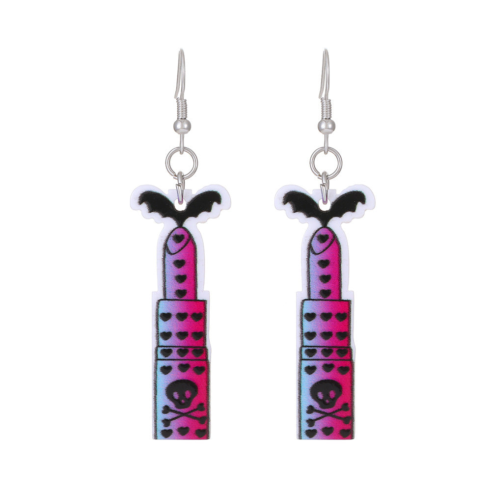 Wholesale Halloween Love Skeleton Cartoon Alloy Earrings